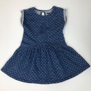 Cat & Jack Denim Polk-a-Dot Dress